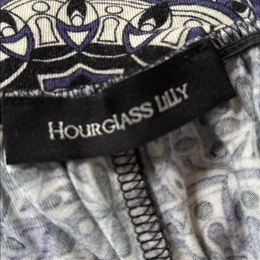 Hourglass Purple Maxi Dress with Patterns Pit to pit 14-16” XS